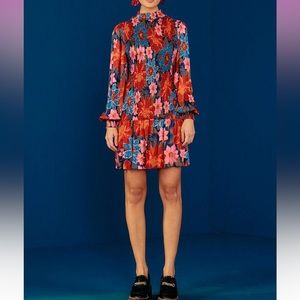 FARM Rio Floral Mini Dress in Red, Pink & Blue